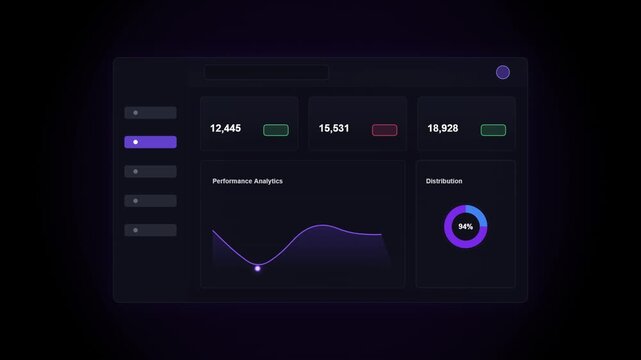 Abstract Modern SaaS Analytics Dashboard Seamless Loop 4K