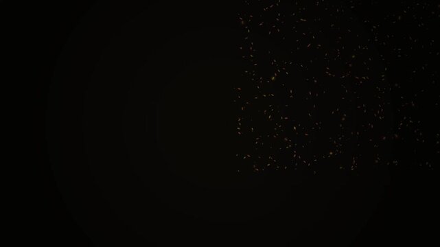 Abstract Algorithmic Particle Animation Forming Digital Leaf Shape
