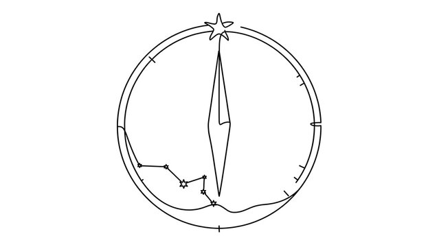Navigation Compass white background.
