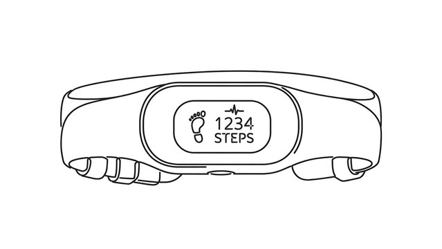 Fitness tracker white background.