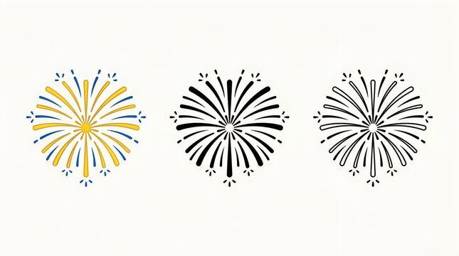 Colorful fireworks explosion illustration
