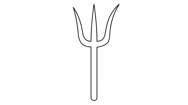 Neptunes trident white background.