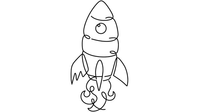 Rocket Ship white background.