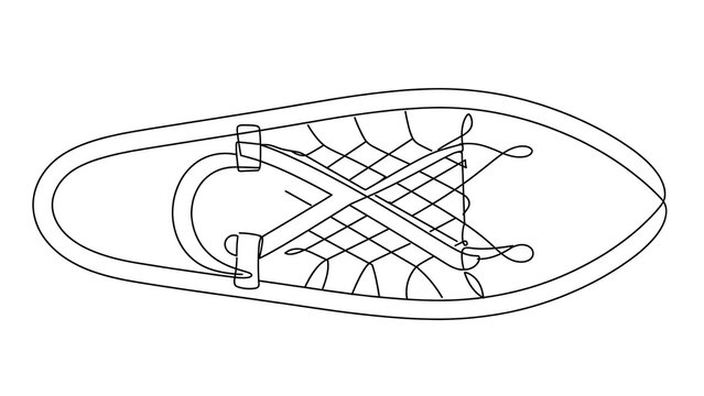 Shoe lace white background.