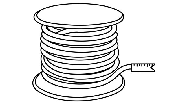 Wire spool white background.