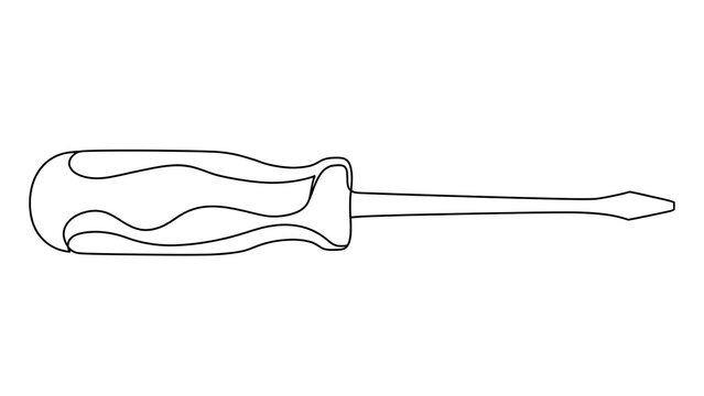 Screwdriver on white background.