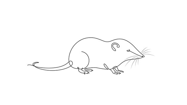 Simple mouse drawing on white background.