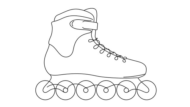 Inline Skate white background.
