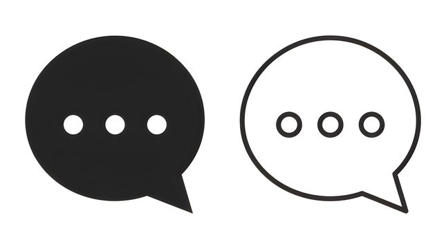 Speech bubble conversation icons with ellipsis