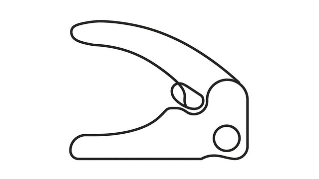 Stapler on white background.