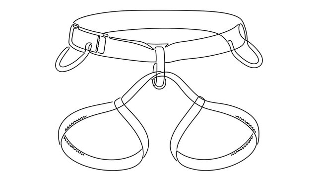 Leather belt with straps white background.