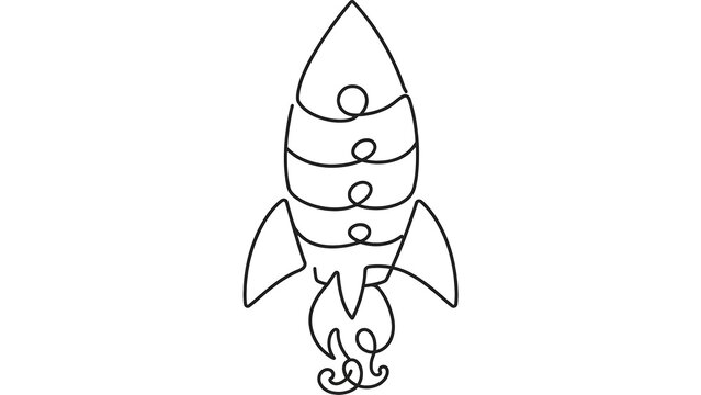 Rocket ship white background.