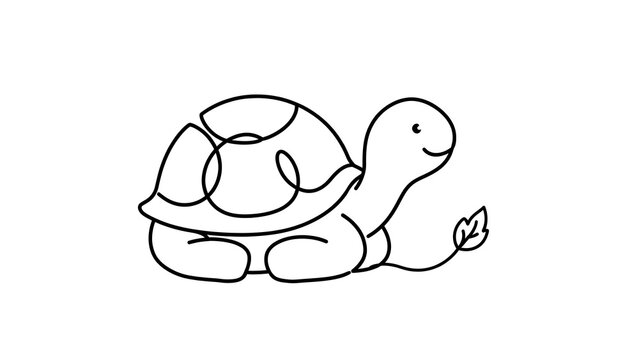 turtle on white background.