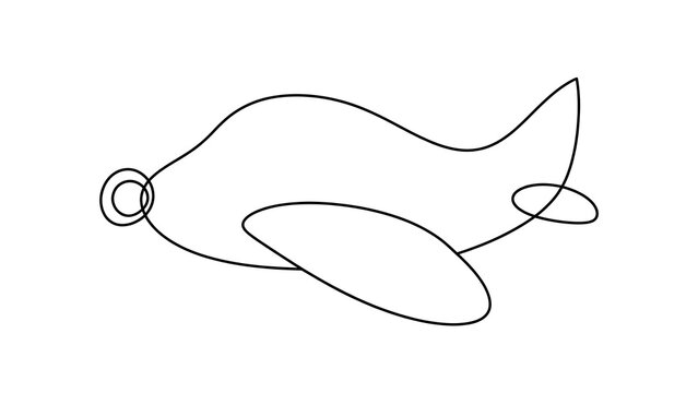 Minimalist fish design white background.