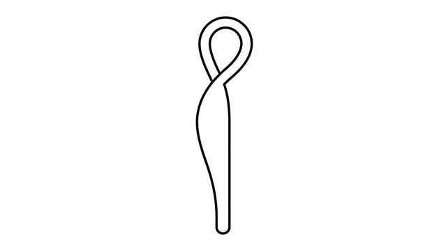 Simple Black Line Infinity Symbol white background.