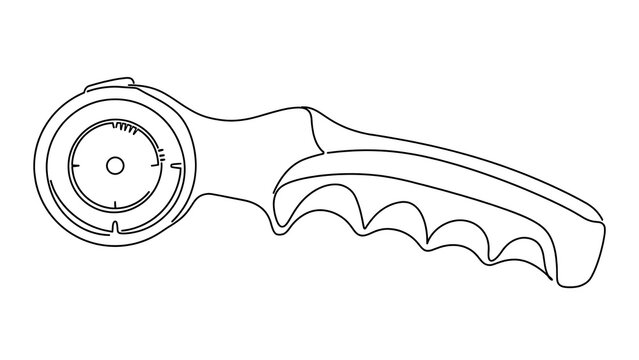 Kitchen knife white background.
