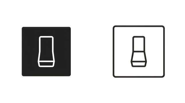 Modern light switch icon on dark background