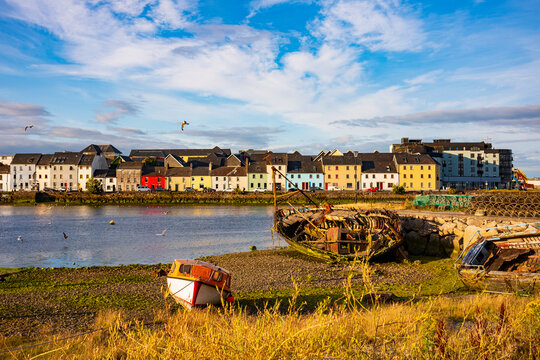 Sunset at The Long Walk of Galway, Ireland