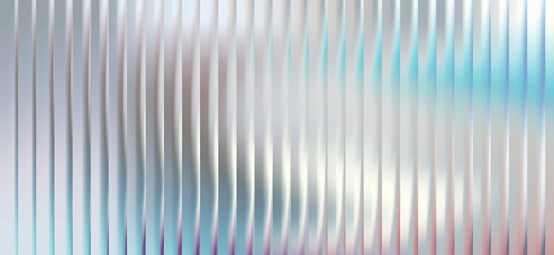 Vertical metallic ribbed texture with soft blue and white highlights