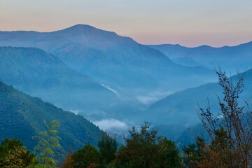 熊野古道・山並み・天空の郷（奈良県・十津川村） © Takezo