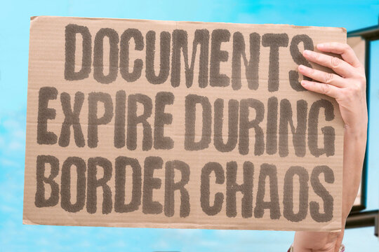 "Documents expire during border chaos" Passports and travel permits become invalid amid disruption. DOCUMENTATION. VALIDITY. TIMING. BUREAUCRACY. CRISIS.