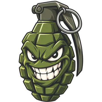 Grenade mascot vector