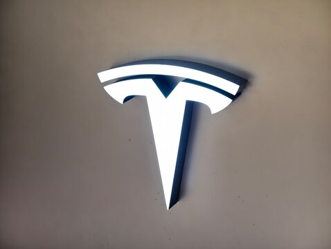 Shanghai,China-Dec.7th 2025: Tesla company brand logo
