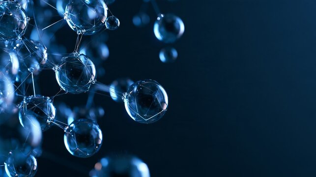 3D Rendering of Molecular Structure with Connected Spheres