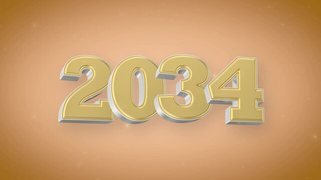 2034 Happy New Year Greetings Wishes Background Suitable for New Year Party
