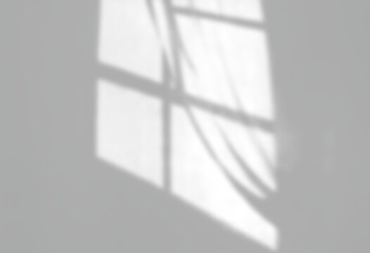 Window shadow overlay sunlight light beam curtain minimalist interior wall aesthetic mockup effect isolated transparent background