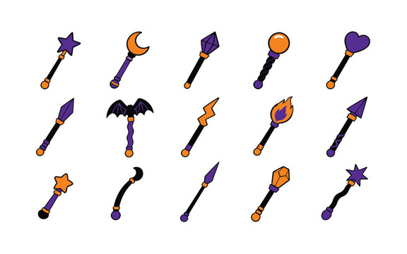 Halloween Magic Wand with vector