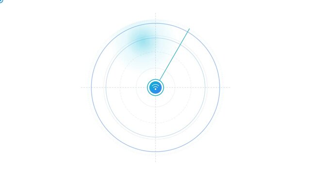Animasi Tech Hud Hotspot Radar Pulse 4K Motion Graphic Animation | Seamless Loop