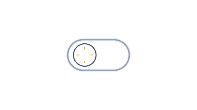 Animasi Dnd Moon Toggle Line Art 4K Motion Graphic Animation | Seamless Loop
