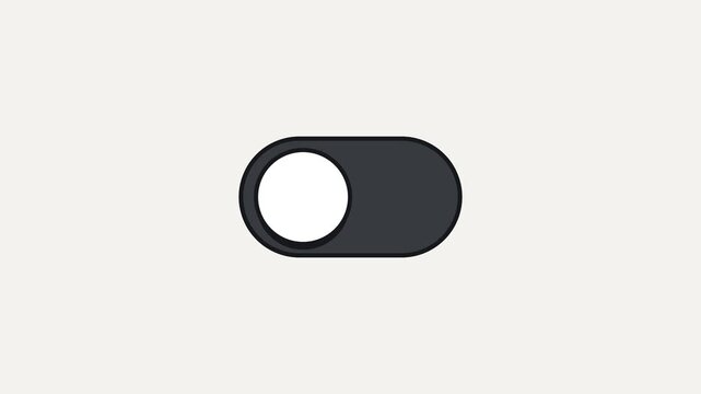 Minimalist toggle switch icon vector illustration for user interface design