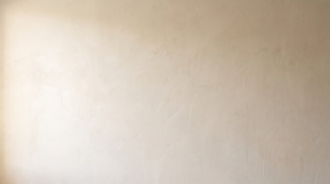 Neutral beige plaster wall texture with subtle color variation creating a natural background for interior decor and art.