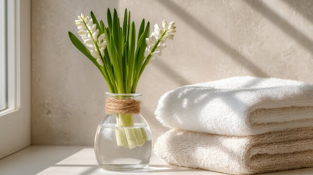 clean and fresh home interior, spring cleaning lifestyle, natural window light