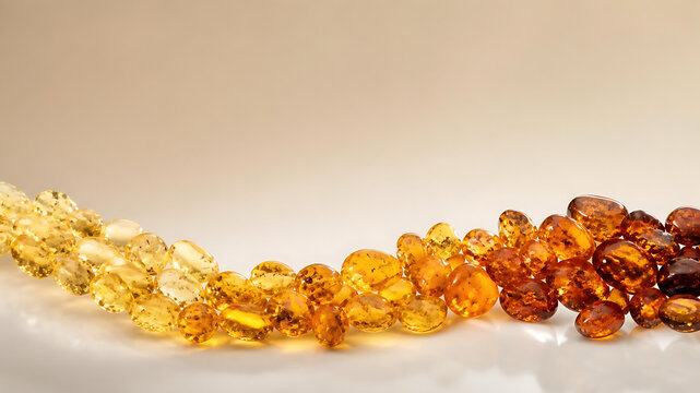 orming an elegant flowing ribbon across the lower portion of the frame, a harmonious progression from pale honey and champagne amber to rich orange and cognac tones