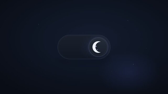 Light and Dark Mode Toggle Switch Animation with Sun and Moon Icons 4K
