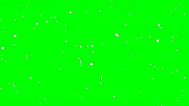 Falling Snowflakes Green Screen Overlay Winter Animation 4K