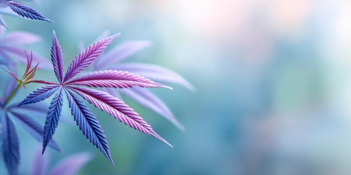 Vibrant Purple Leaves of a Plant Against a Soft Focus Background, Showcasing the Beauty and Detail of Nature's Palette