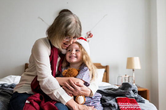 People enjoying Christmas holiday at home