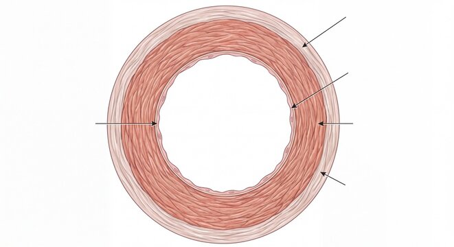 Anatomical Diagram of Human Artery Cross Section Layers
