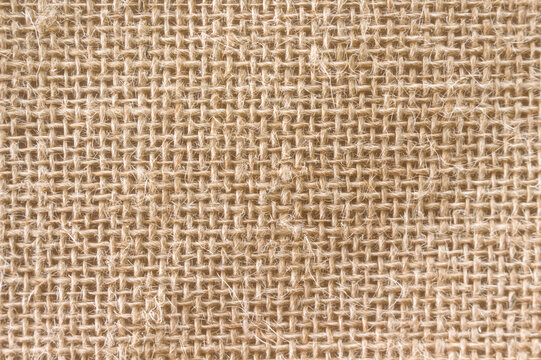 Burlap fabric texture background, coarse natural weave