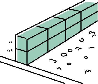 隣地境界ブロック_単色