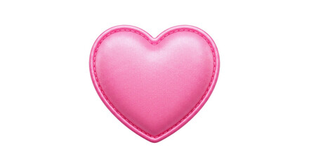 Fototapeta premium Soft pink quilted heart with elegant stitched edges provides a gentle texture for romantic designs and decorative elements.