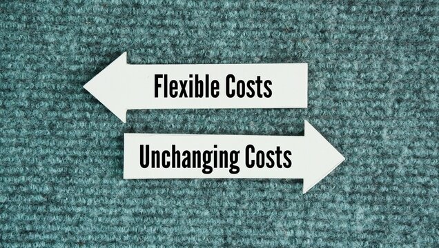 Arrow with two words Unchanging costs and Flexible costs. Unchanging costs are known as fixed costs, and flexible costs are known as variable costs.