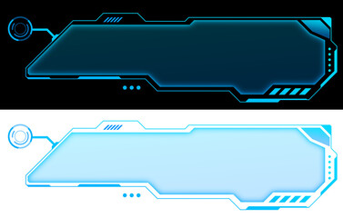 HUD Futuristic Screen Frame Interface with Sleek Neon Technology Panel and Sci Fi Digital Display Design © Kal El BSF