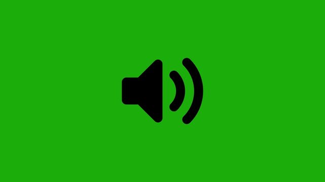 speaker icon animated on black background, Animation of speaker volume, Microphone, sound Voice animated with speaker icon. 