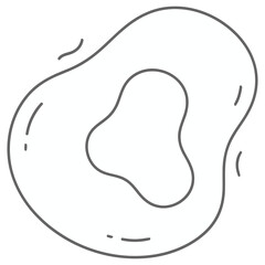 Fototapeta premium Abstract organic shape outline
