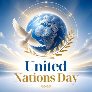 United Nations Day Awareness Poster &ndash; Global Unity, Peace, International Cooperation and Sustainable Development